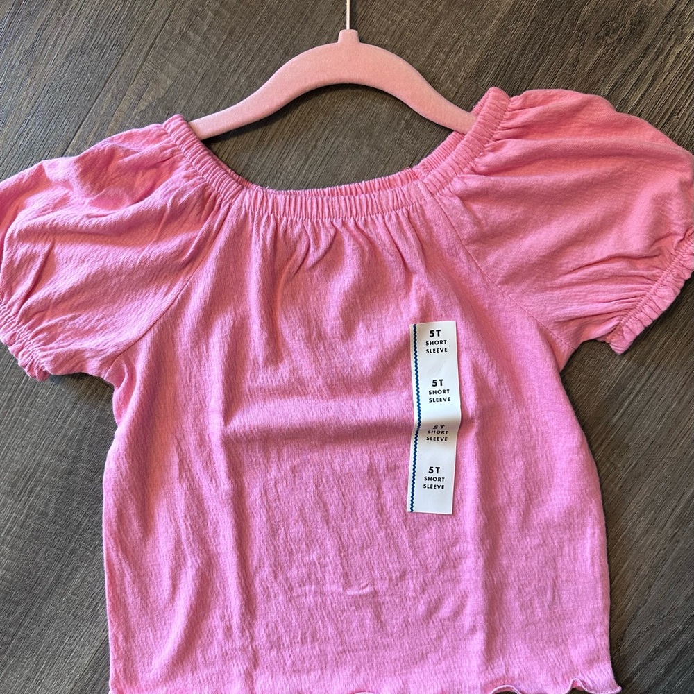 Cat & Jack Pink Puff Sleeve Blouse